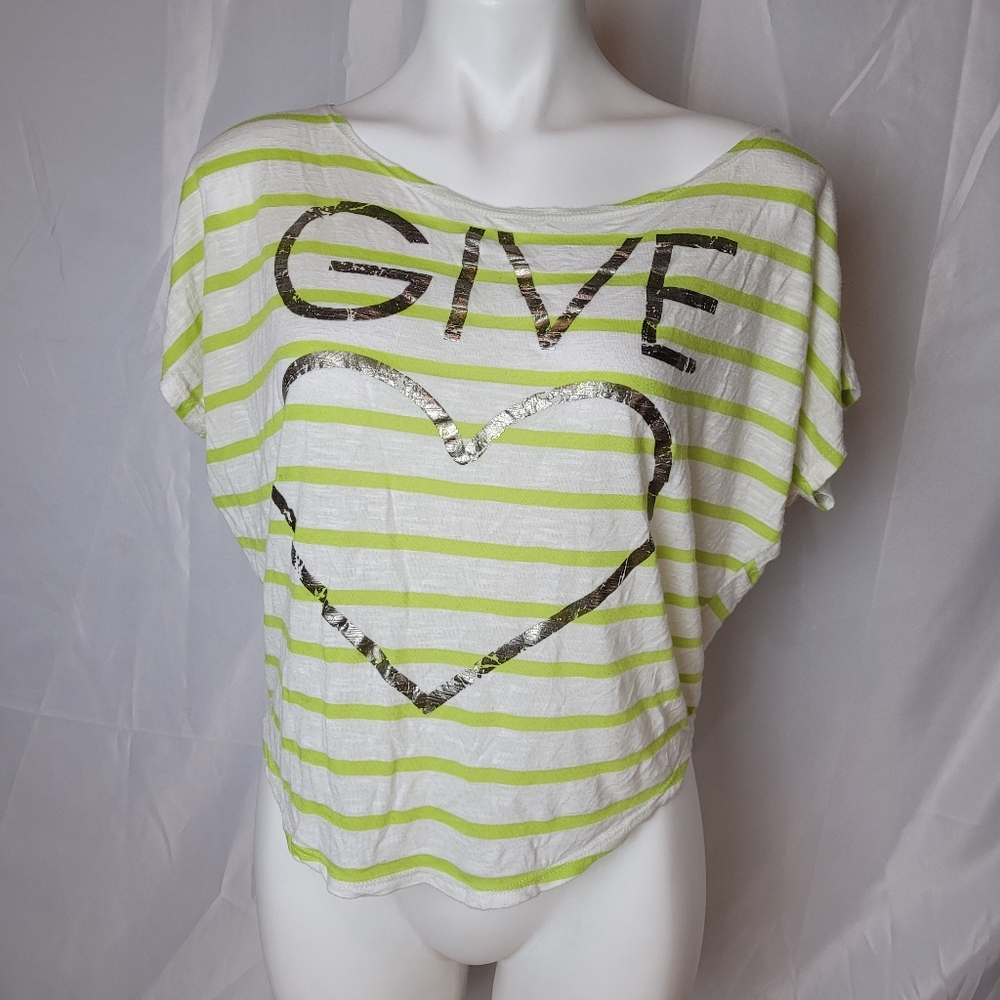 'Give Love' Cropped Slouch Shirt